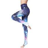 High Waist Trainer Sports Leggings Long Tights Floral Push Up Running Trouser